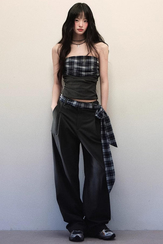 Smocked Top & Wide Leg Pants Set-Up