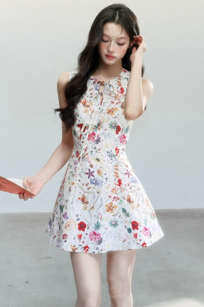 Pastoral Floral Cotton Dress