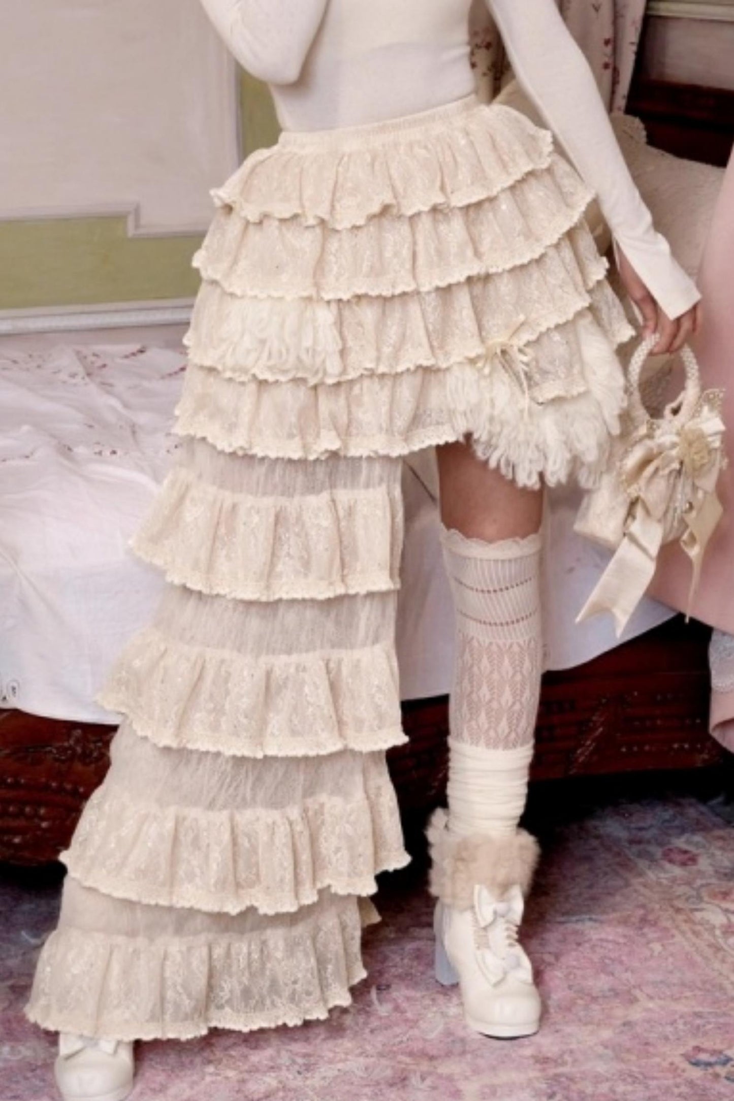 Lace Cake Irregular Multi-Layer Skirt