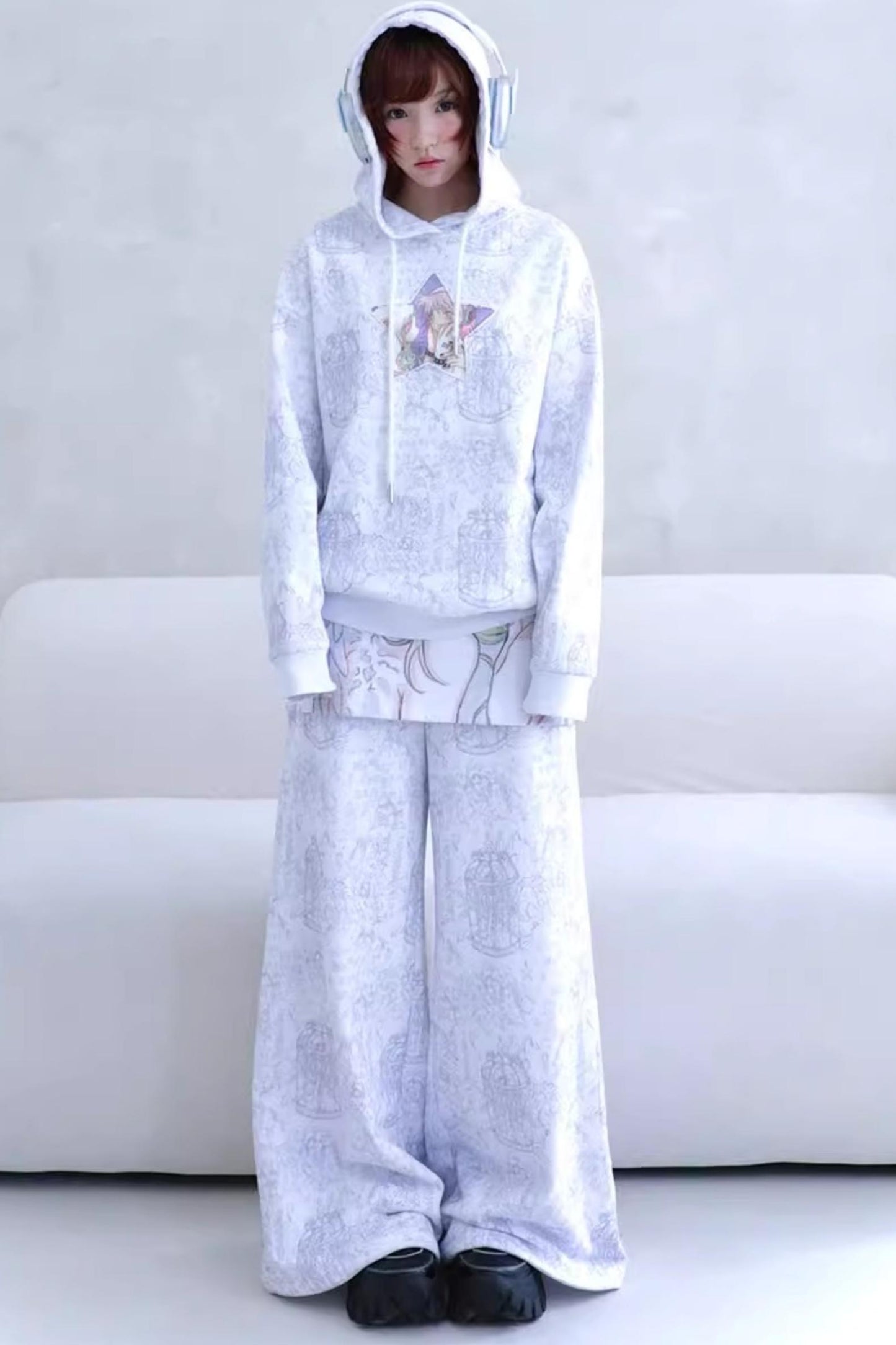 Millennium White Hooded Sweatshirt