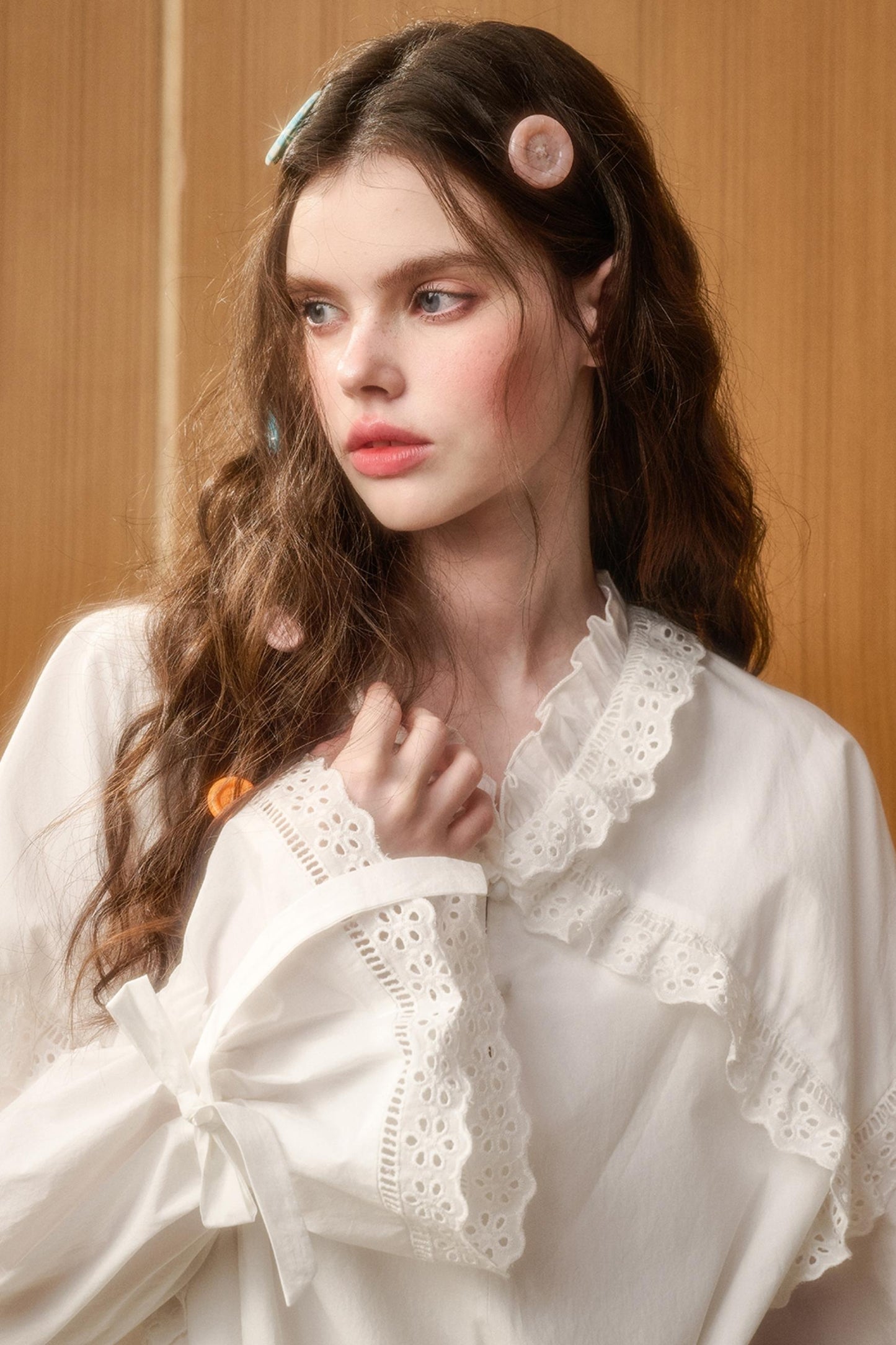 Organic Cotton Lace Short Dress