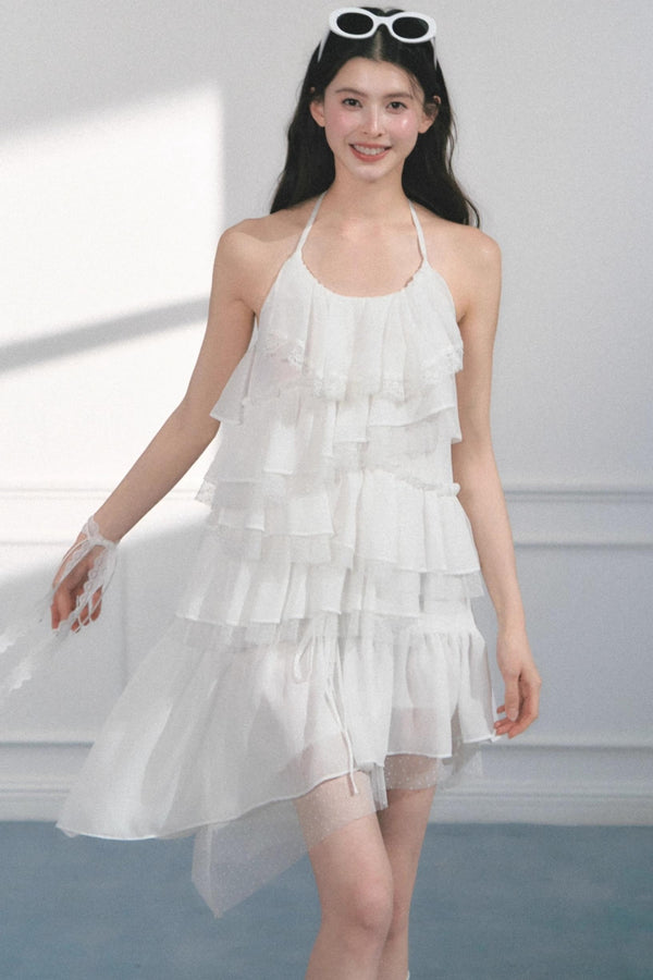 Summer Mesh Slip Dress With Skirt Set-Up