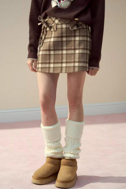 Plaid A-Line Skirt