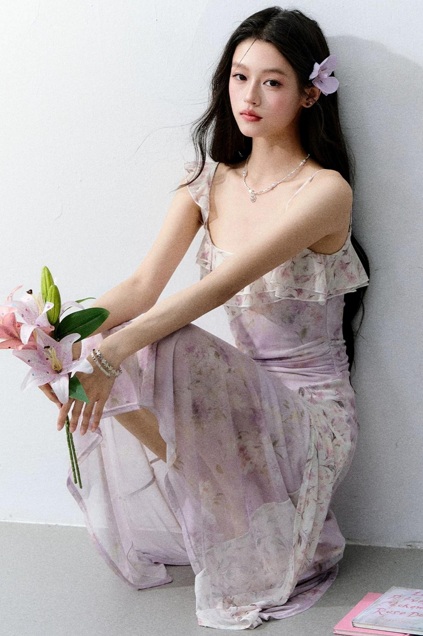 Wisteria Mesh Slip Dress