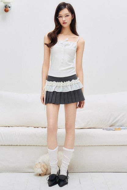 Luxury Lace Bow Cami Top