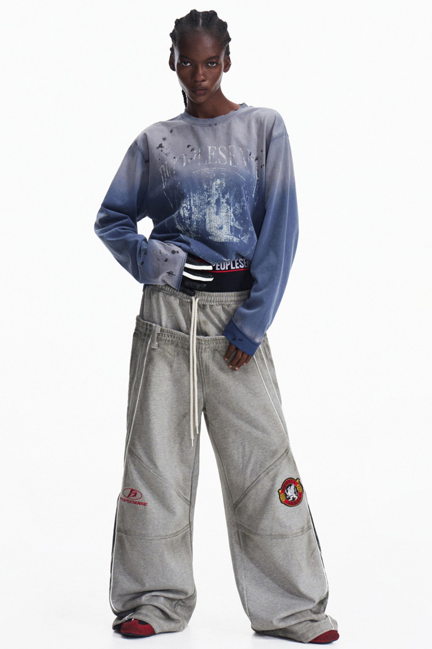 Aged Print Long Sleeve T-Shirt