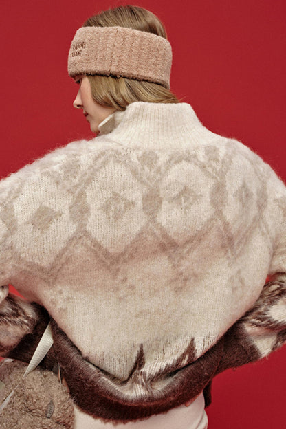 Letter Jacquard Wool Headband