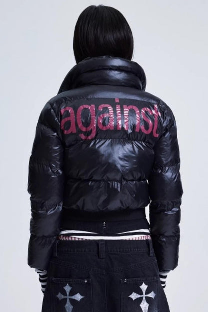 Two-Color Multi-Zipper Cotton Jacket