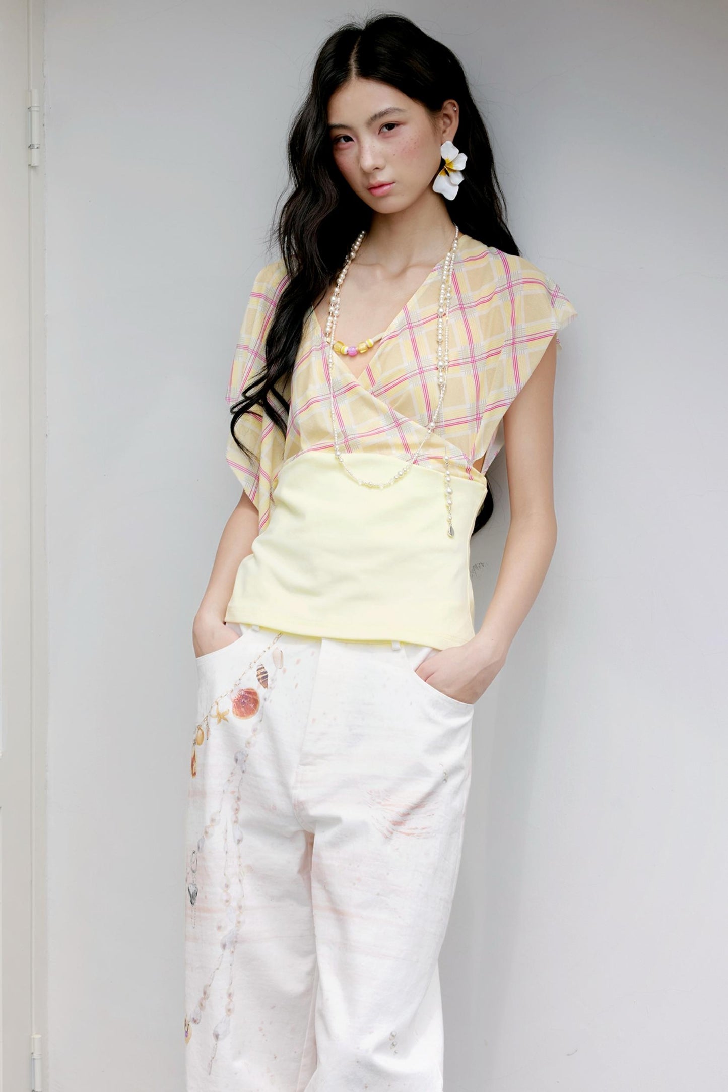 Shell Wide-Leg Trousers