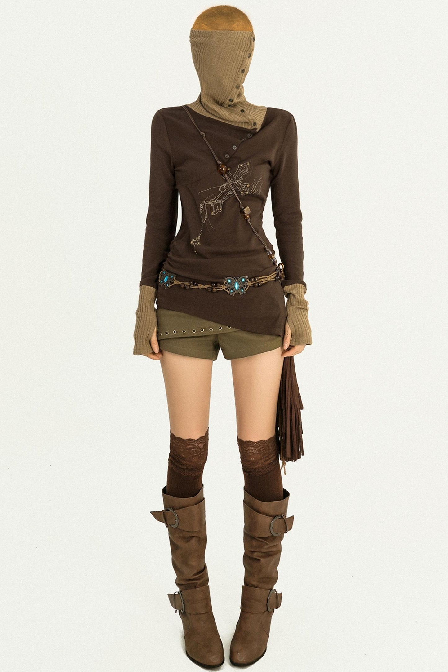 High Flip Collar T-Shirt