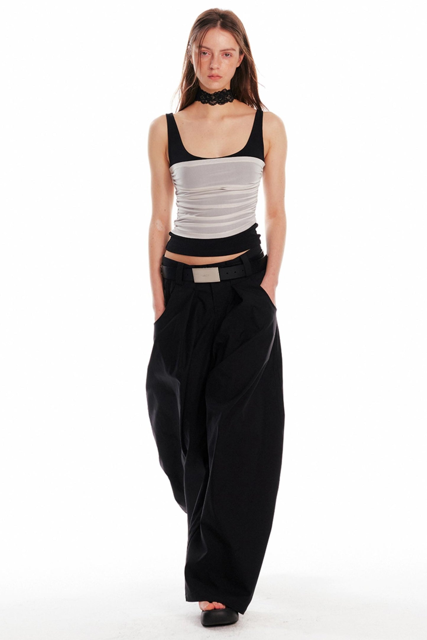 Chic Pleated Sleeveless Top