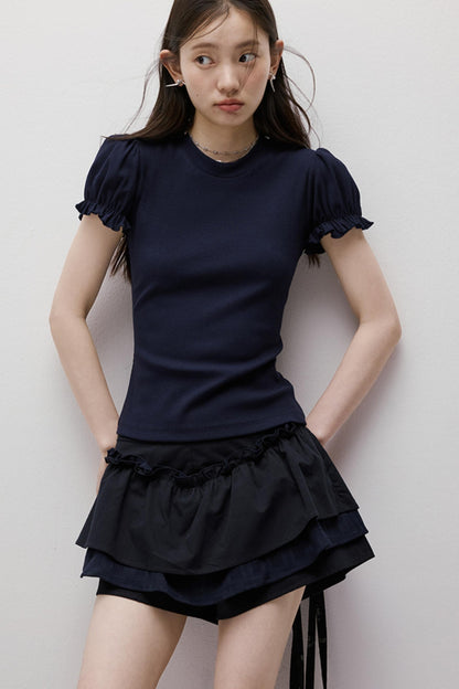 Dreamscape Blue Puffy Hakama Skirt