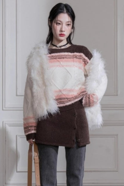 Sunset Gradient Knit Skirt Set