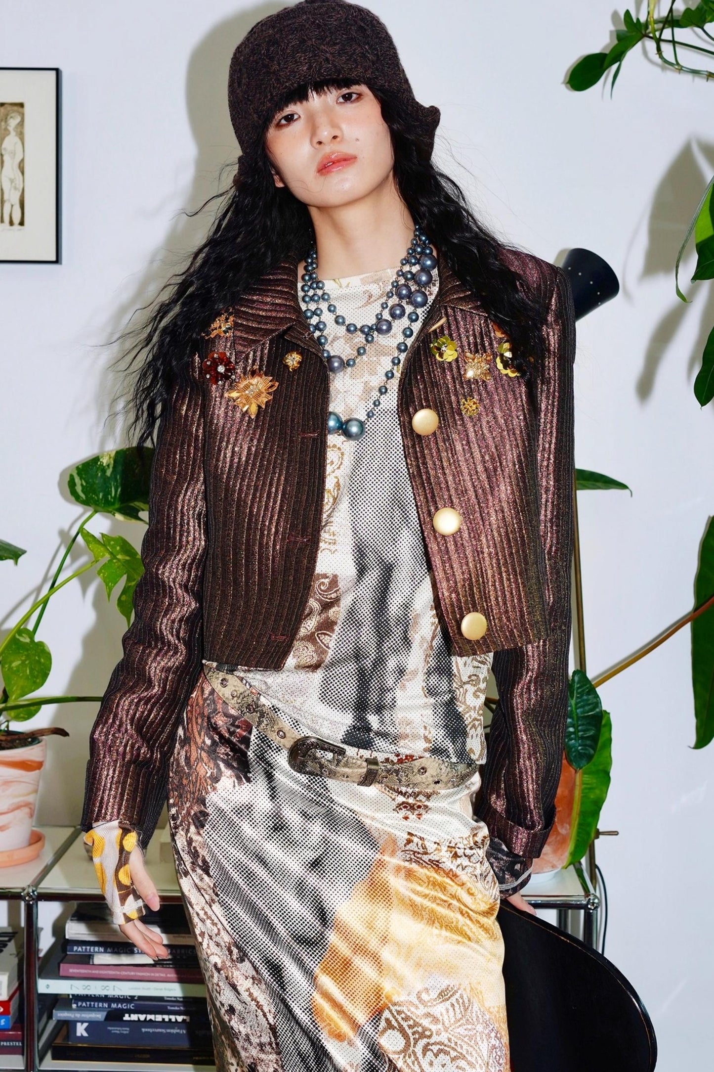 Gold Silk Glitter Jacket