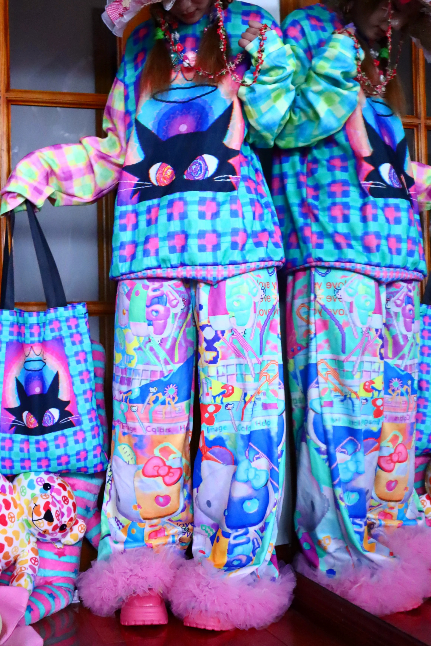 Magic Cat Patchwork Sweatshirt