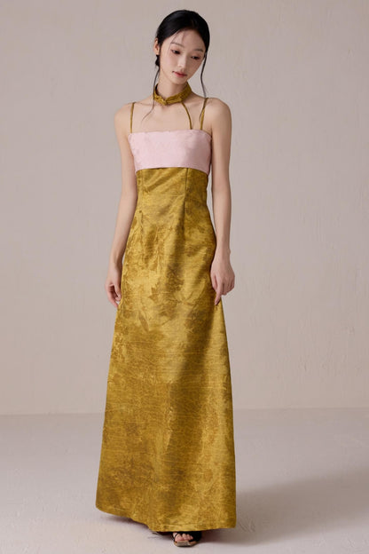 Summer Fusion Halter Dress