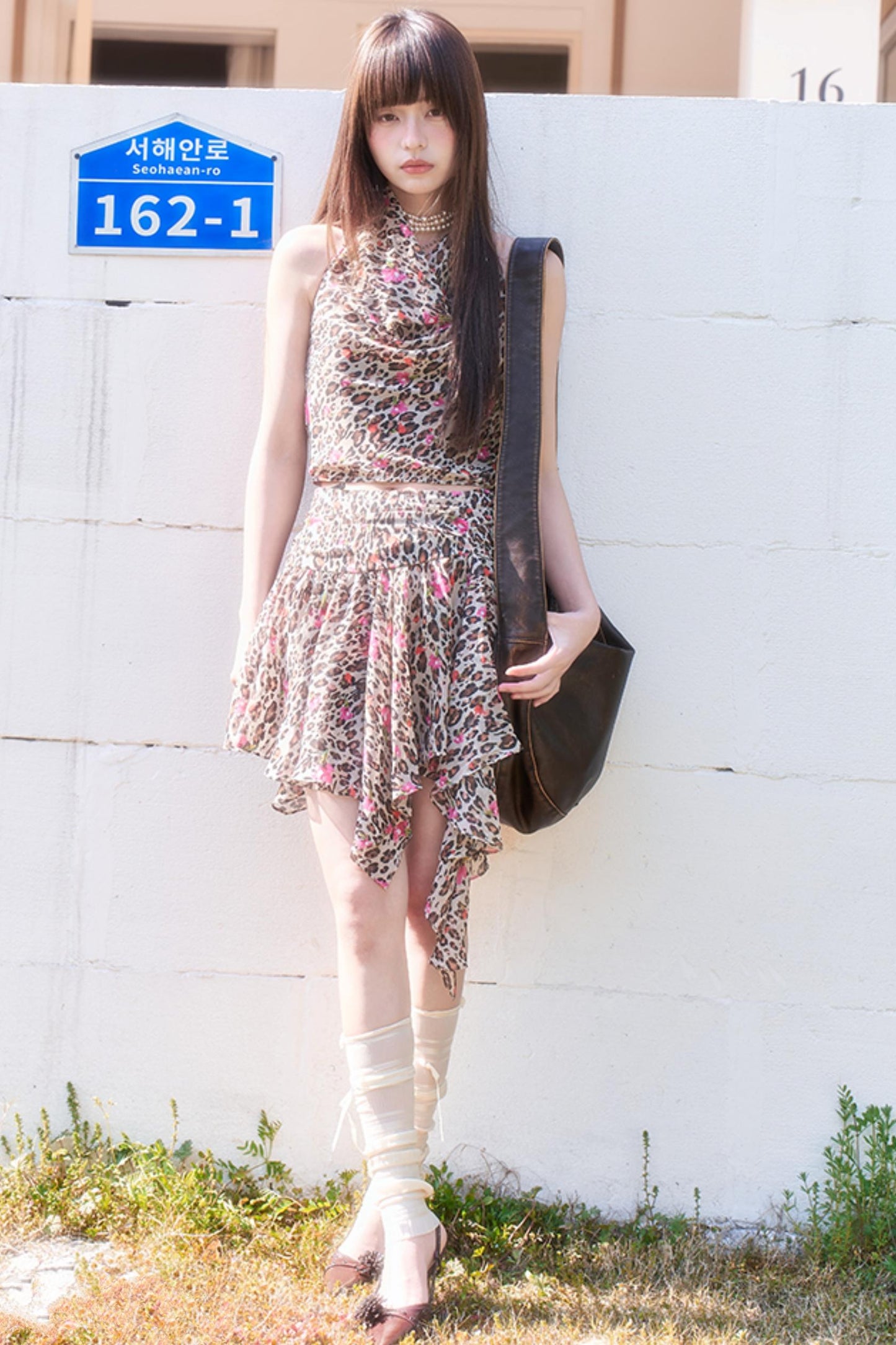 Leopard Chiffon Cami Set-Up