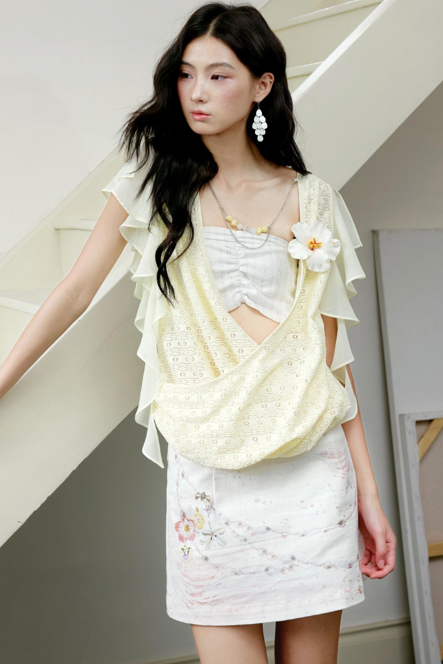 Yellow Stripe Knit Top