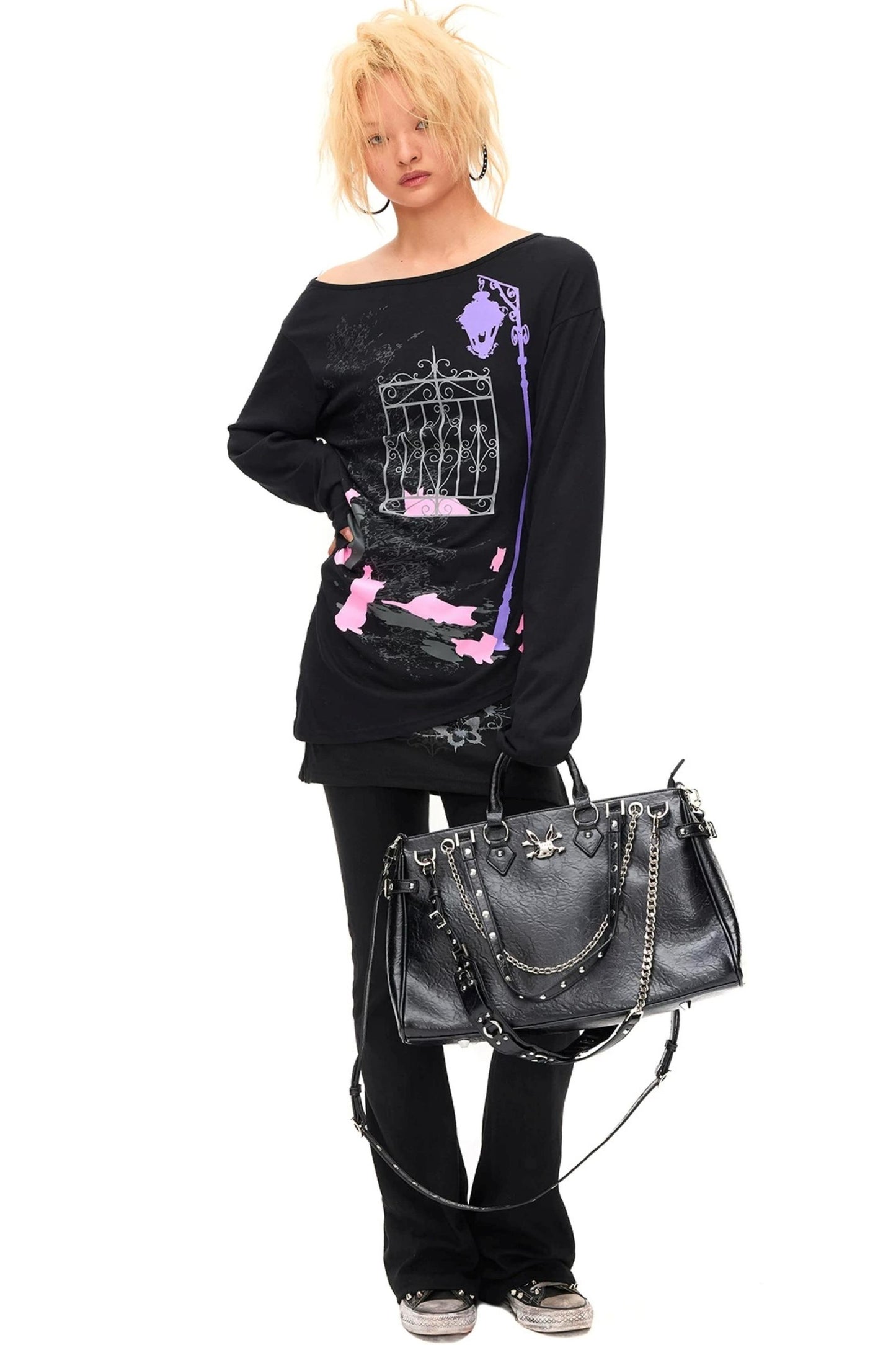 Dark Night Off-Shoulder Top