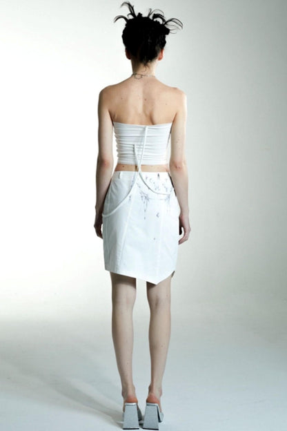 Handcrafted Asymmetrical Midi Skirt