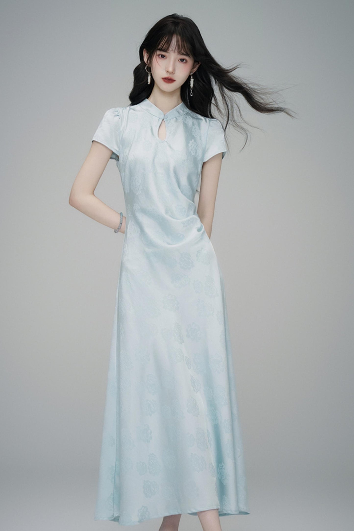 Chic Jacquard Summer Cheongsam Dress