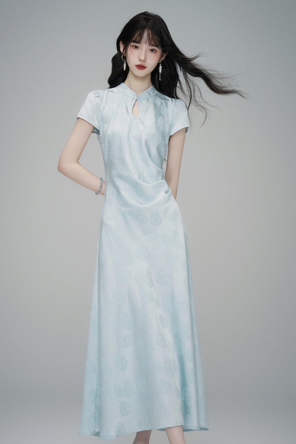 Chic Jacquard Summer Cheongsam Dress