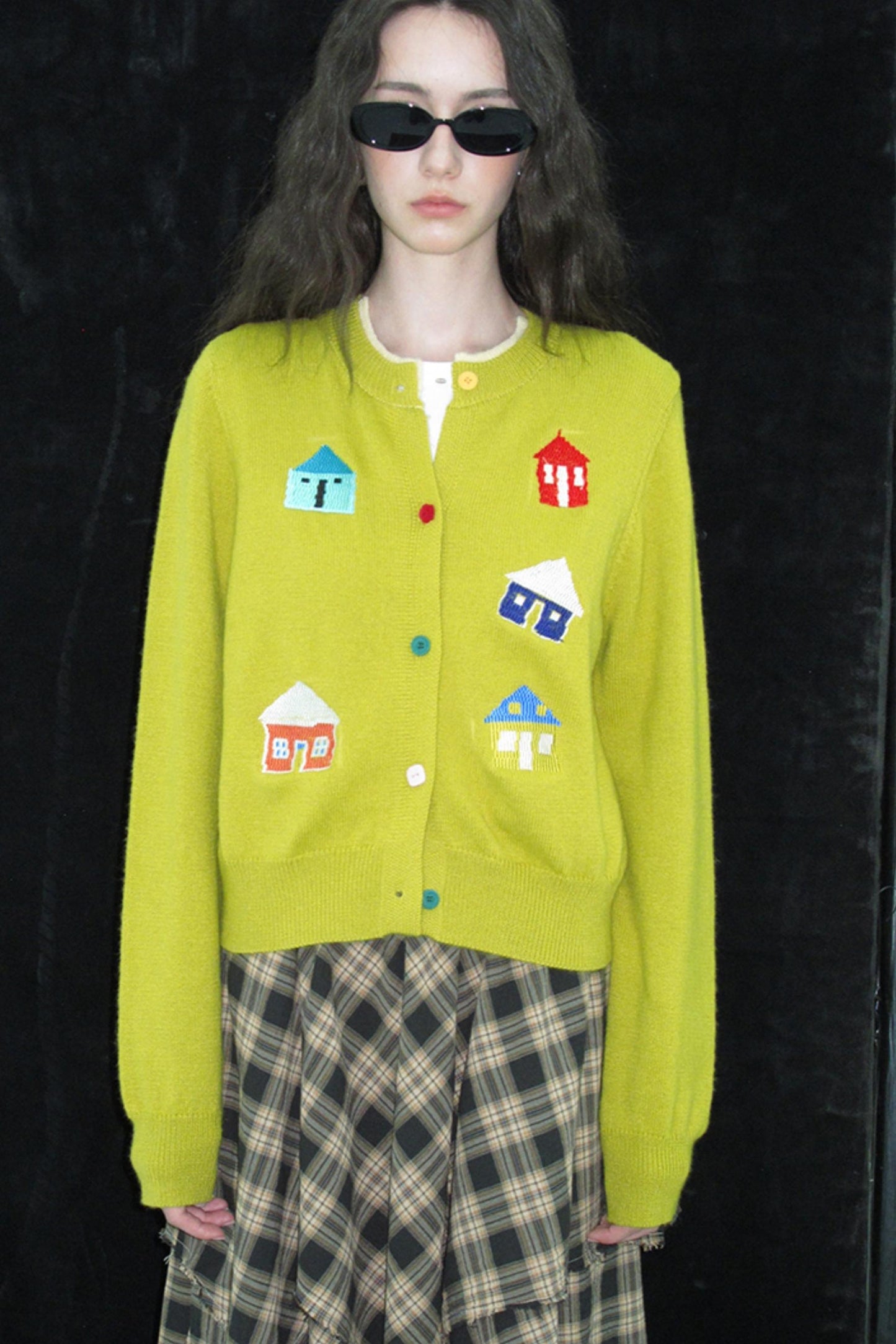 Wool Blend Embroidered Knitted Outer