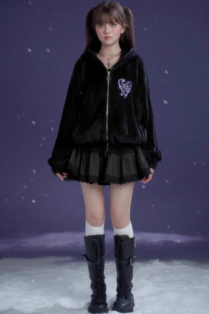 Black and Purple Velvet Jacket