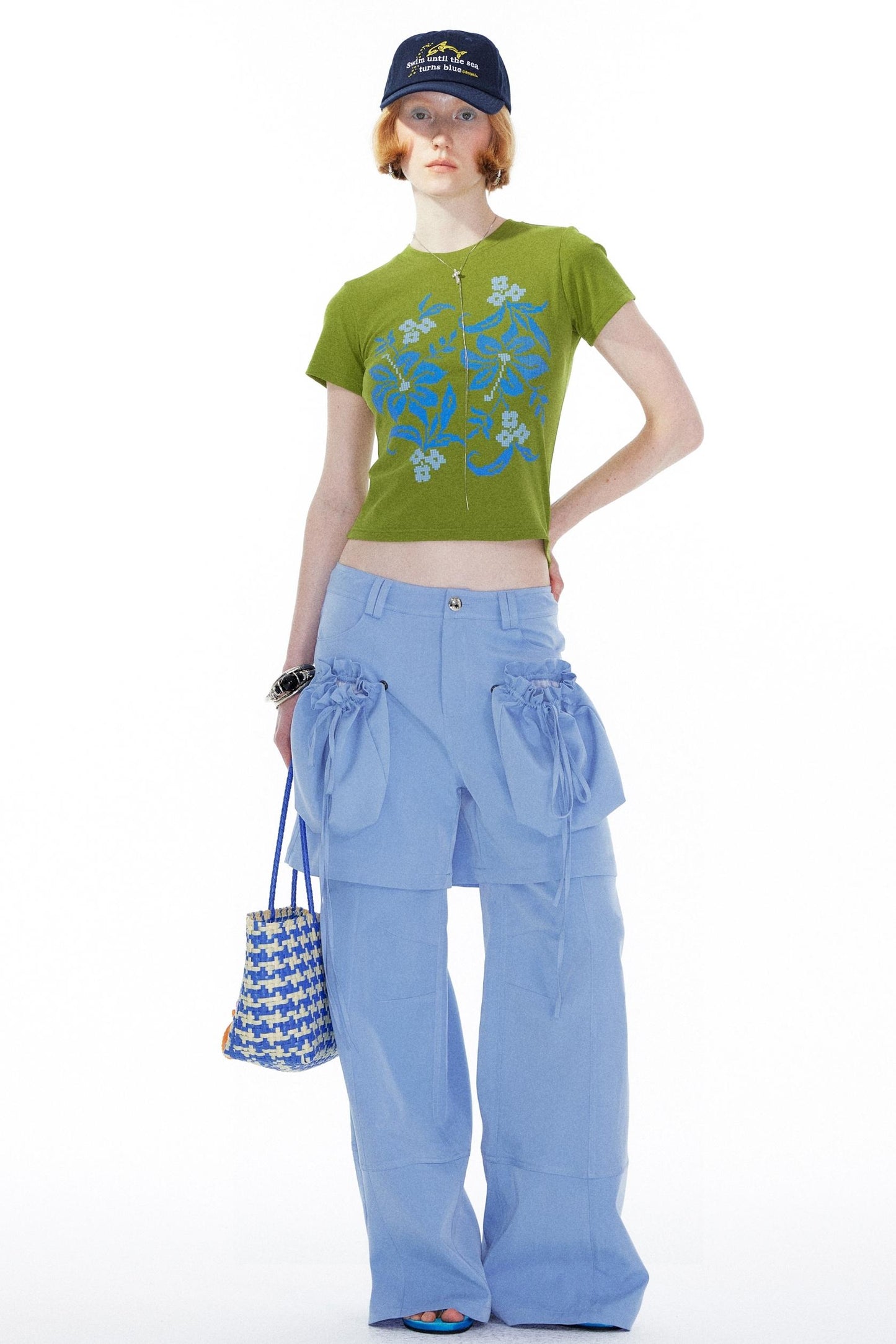 Sky Blue Straight Leg Pants