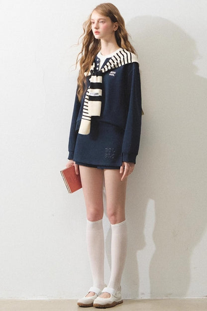 Mint Vintage Doppellagiges Sweatshirt