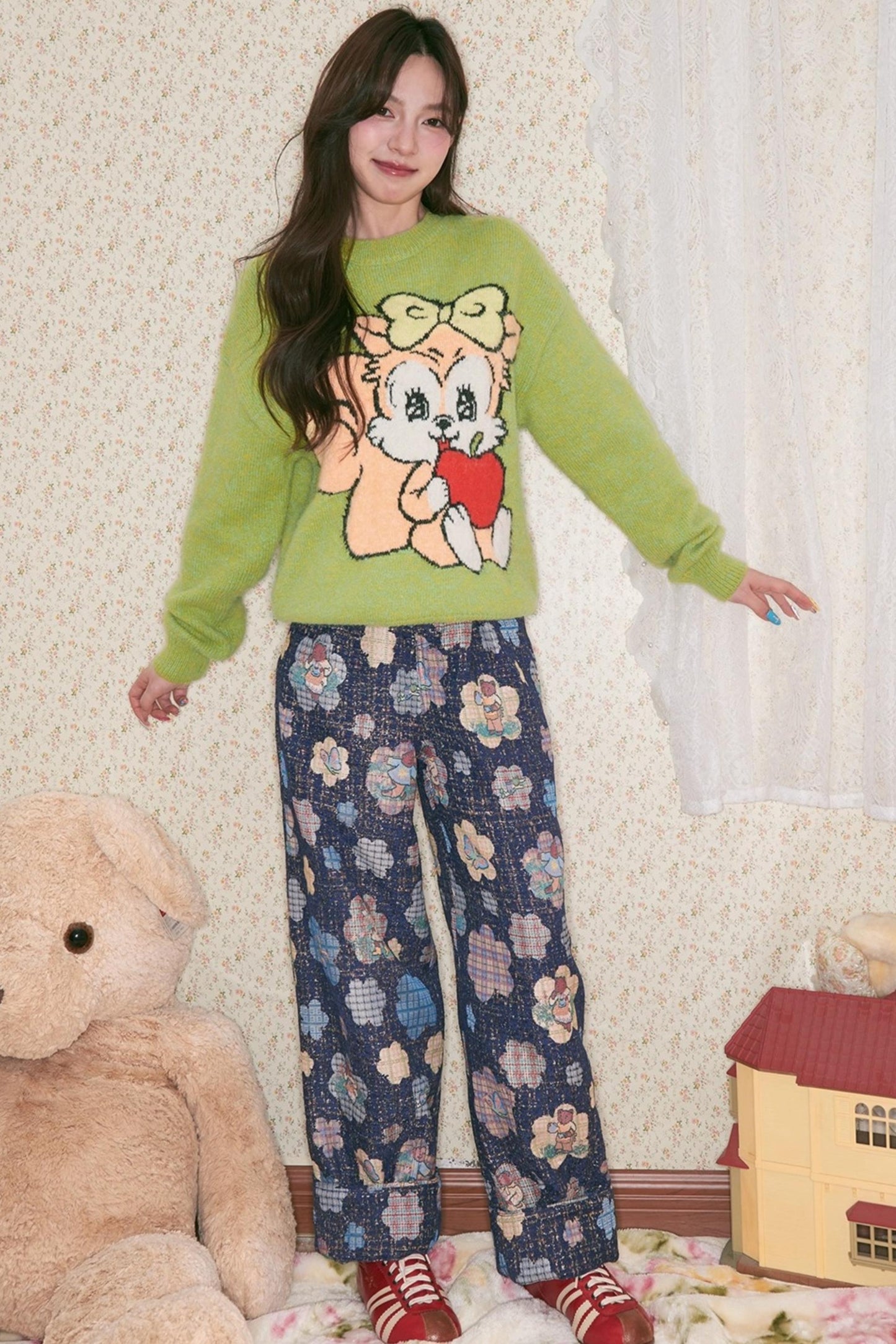 Autumn Flower Bear Skirt Set-Up
