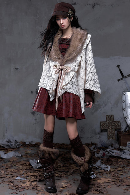 Millennium Vintage Knit Cape Jacket