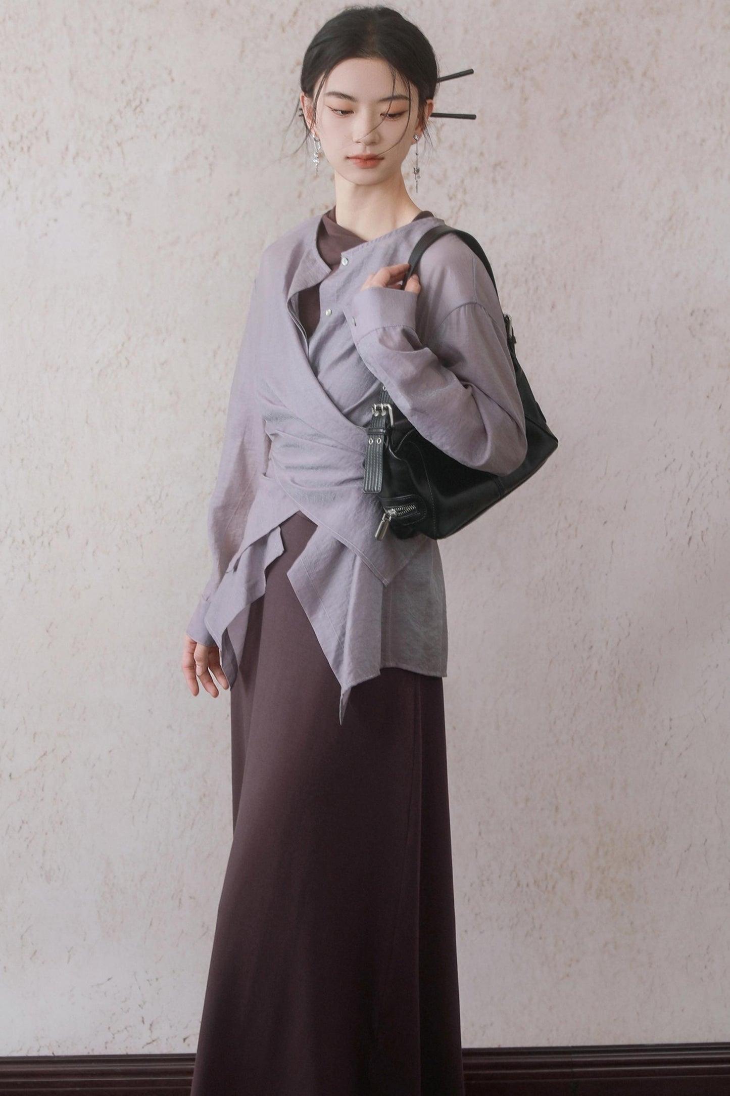 Elegant Purple Vest Dress