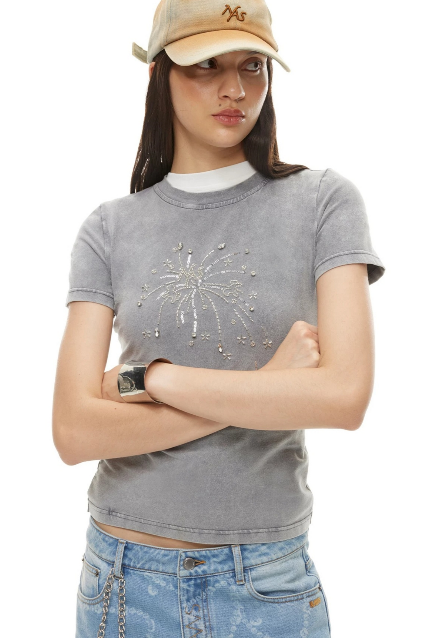 Heavy-Duty Beaded Fireworks Pony T-Shirt
