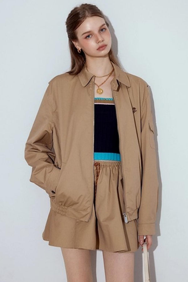 Rose Embroidery Loose Jacket