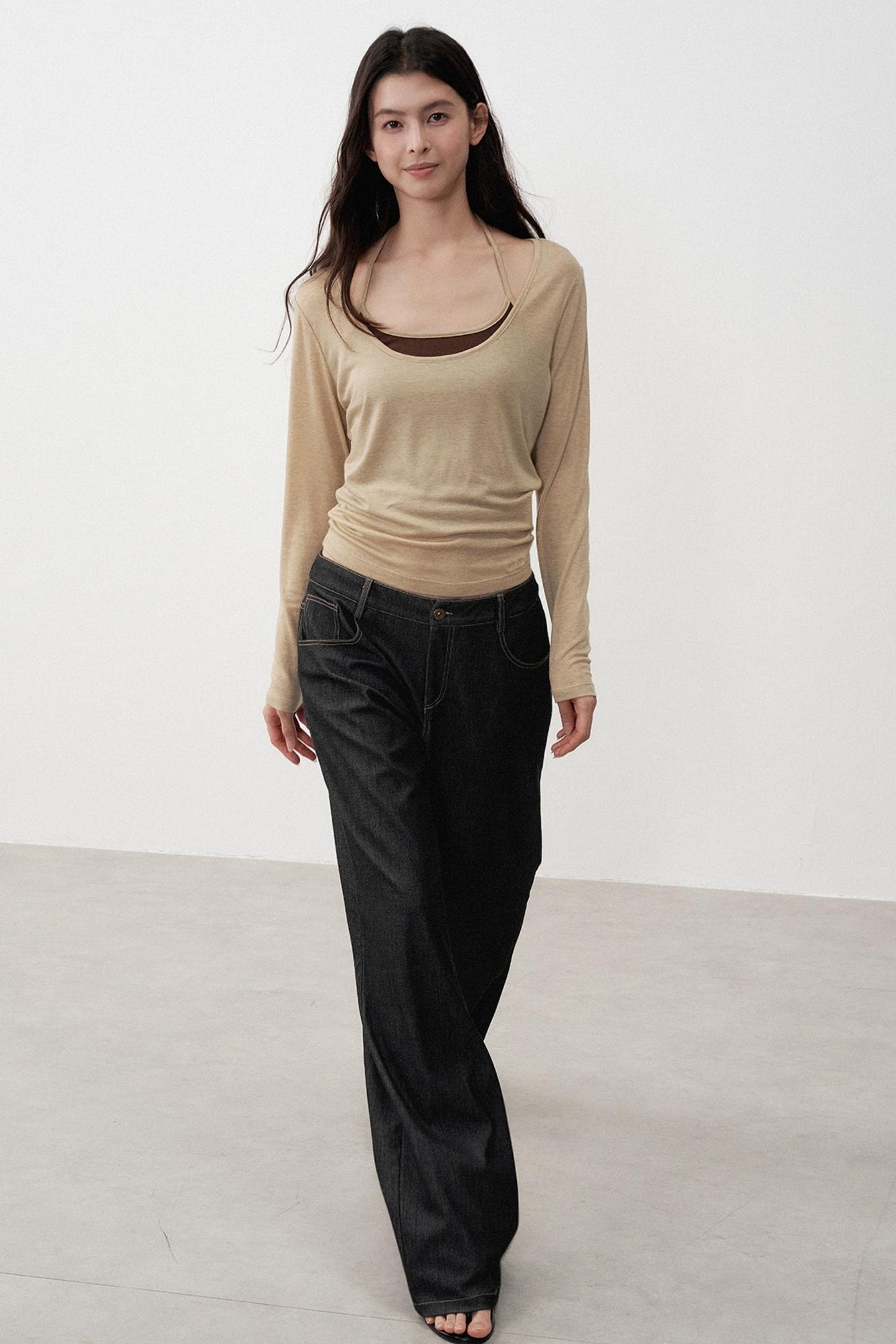 Orchid Merino Wool Halterneck Tops