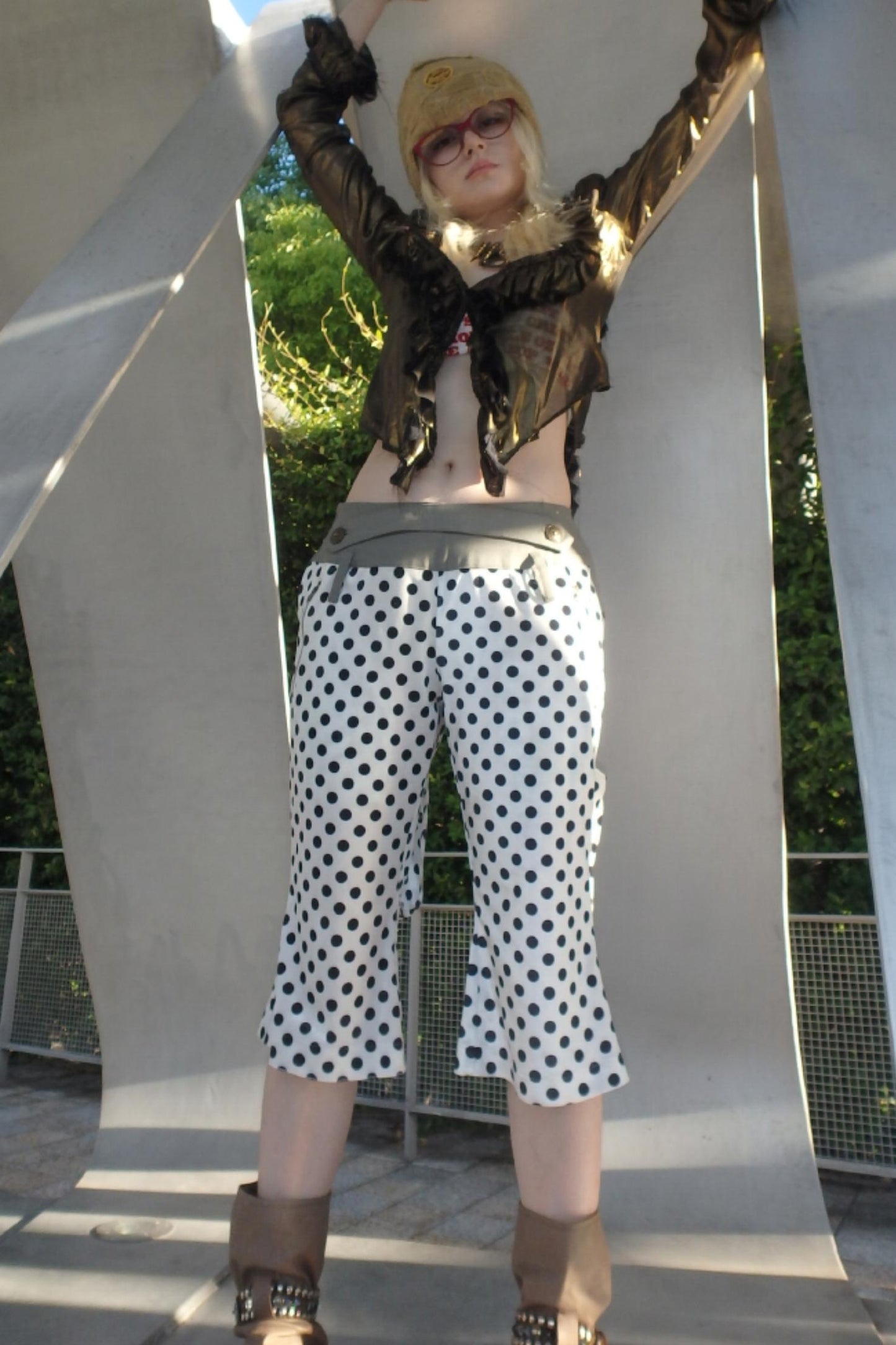 Front Polka Dot Pants