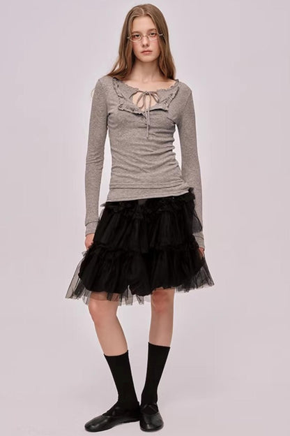 Layered Wave Lace Top