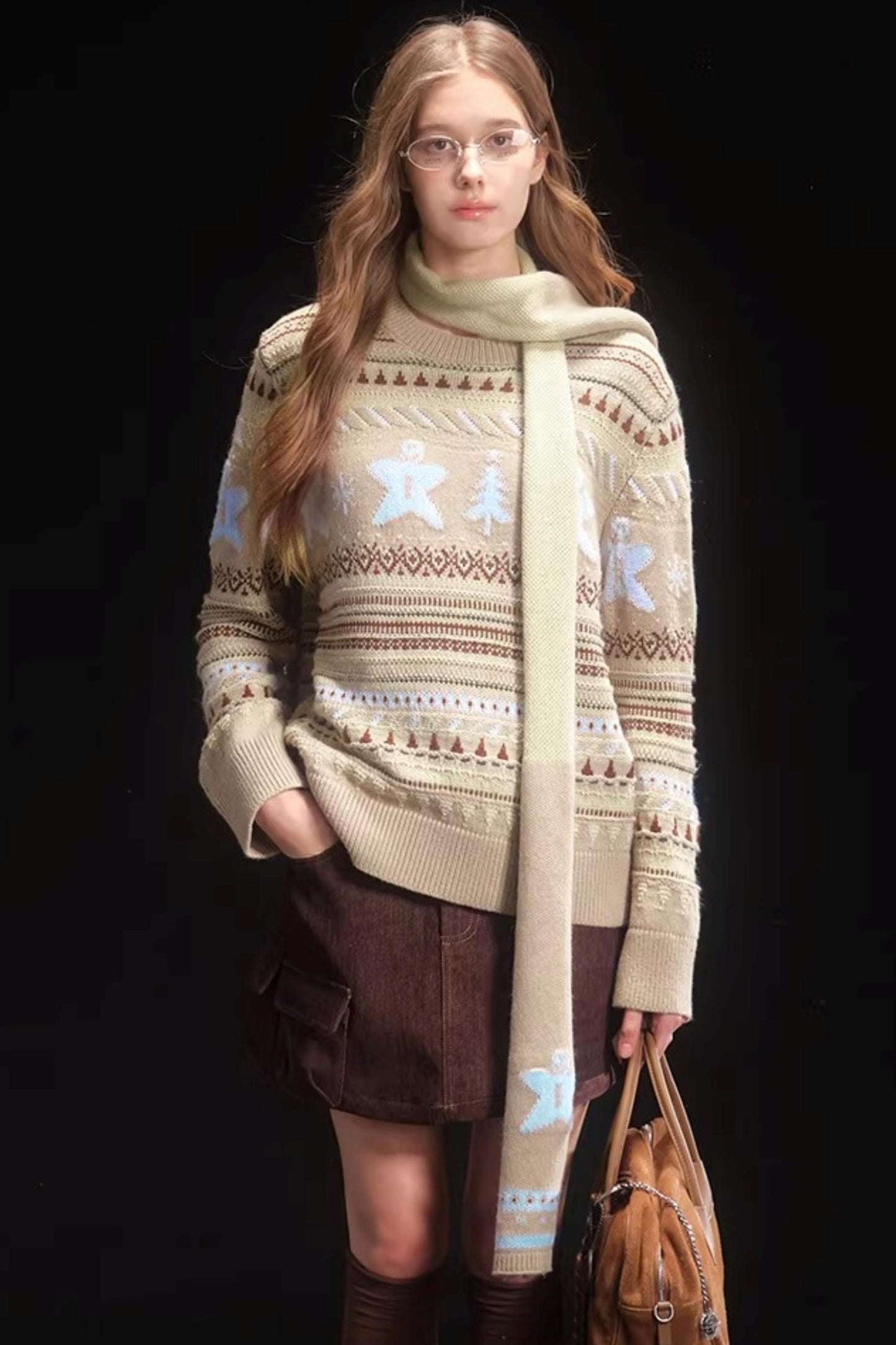 Gingerbread Fair Isle Sweater Set