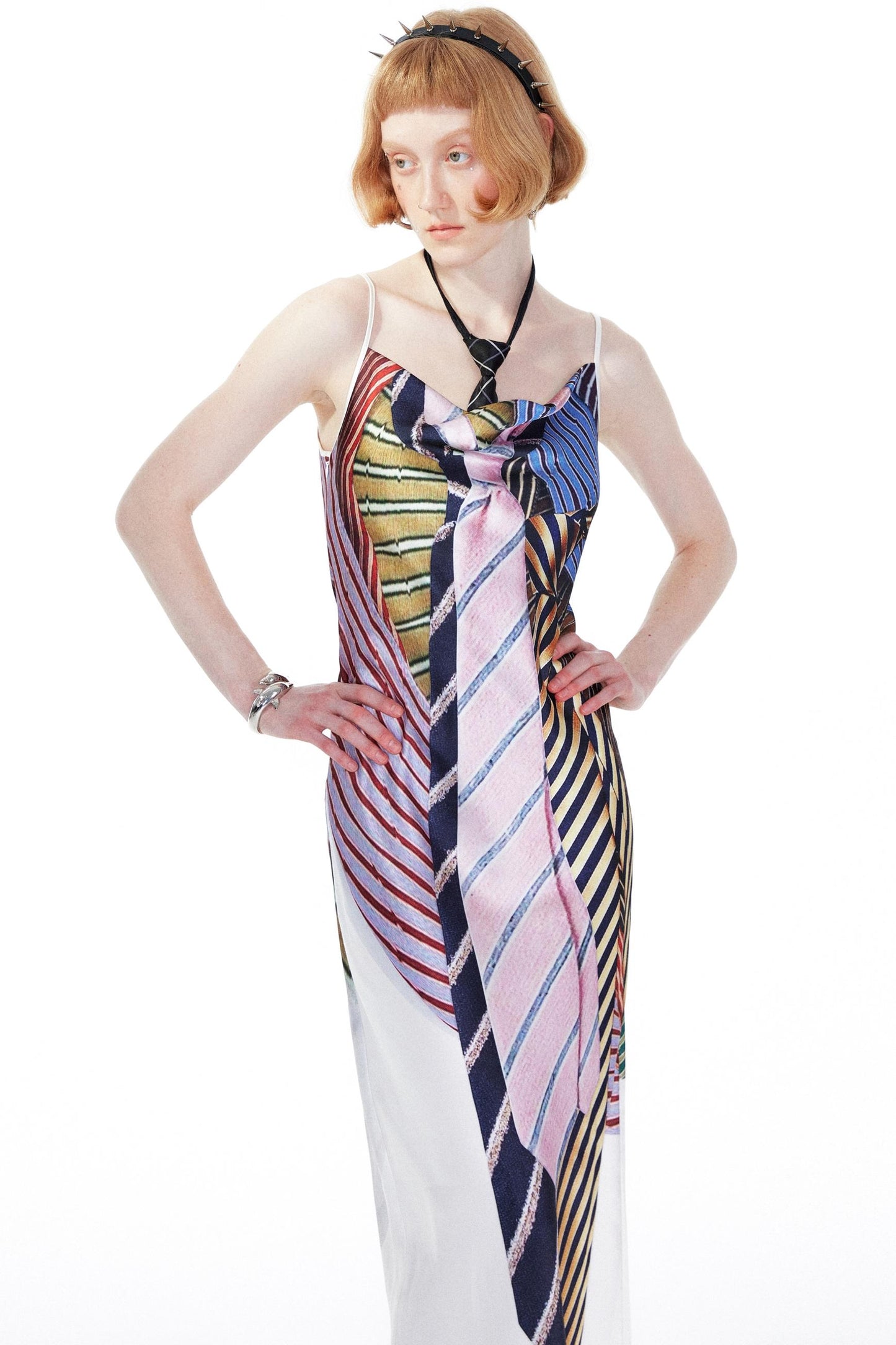 Printed Halter Swing Dress