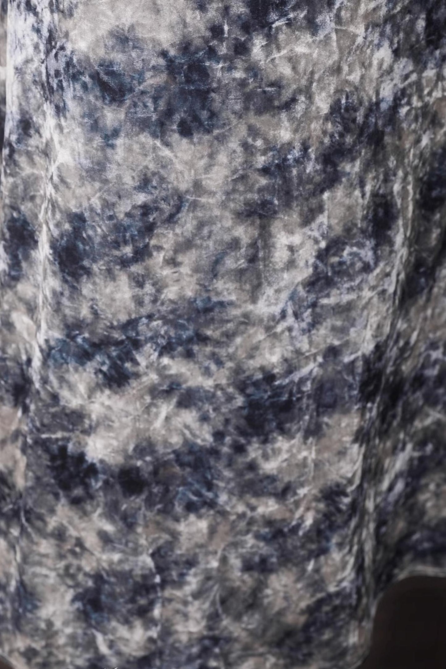 Yuanque Blue Velvet Slip Dress