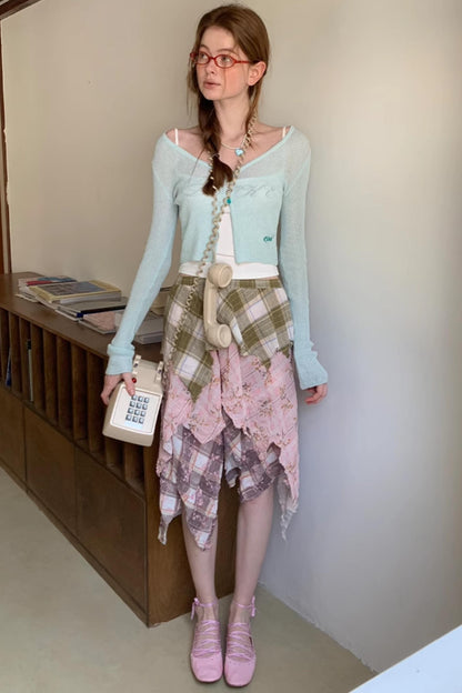 Summer Chic Checkered Skirt