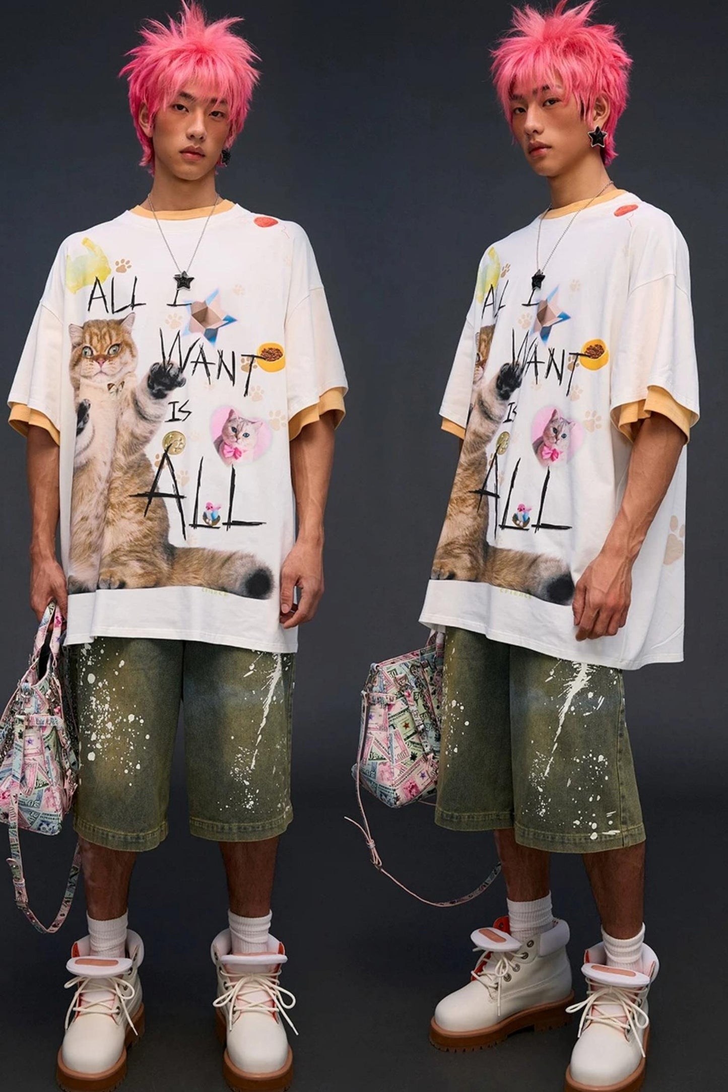 Cat Print T-Shirt