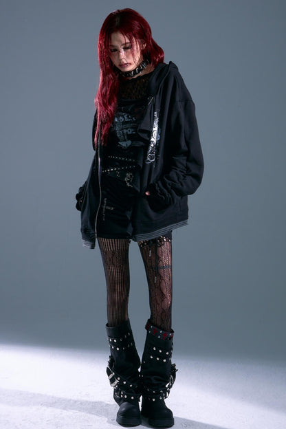 Autumn Hooded Sweatshirt Cardigan