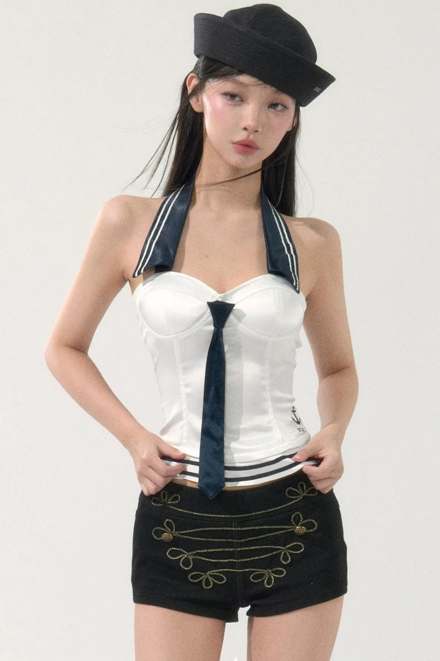 Pure Desire Navy Tube Top