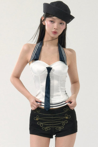 Pure Desire Navy Tube Top