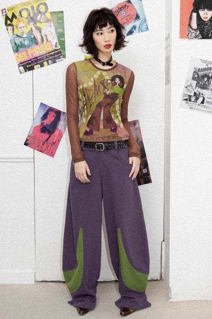Purple Green Banana Pants