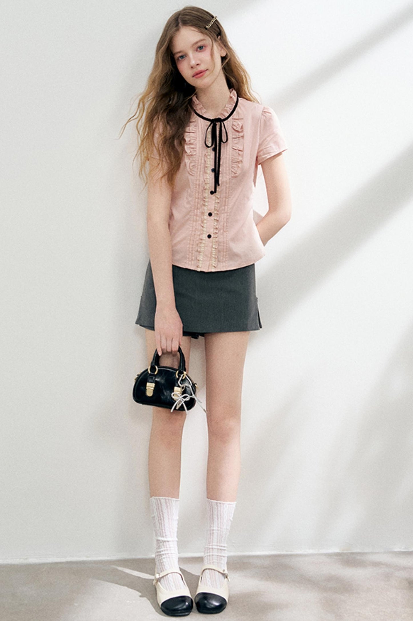 Chic Gray Pants Skirt