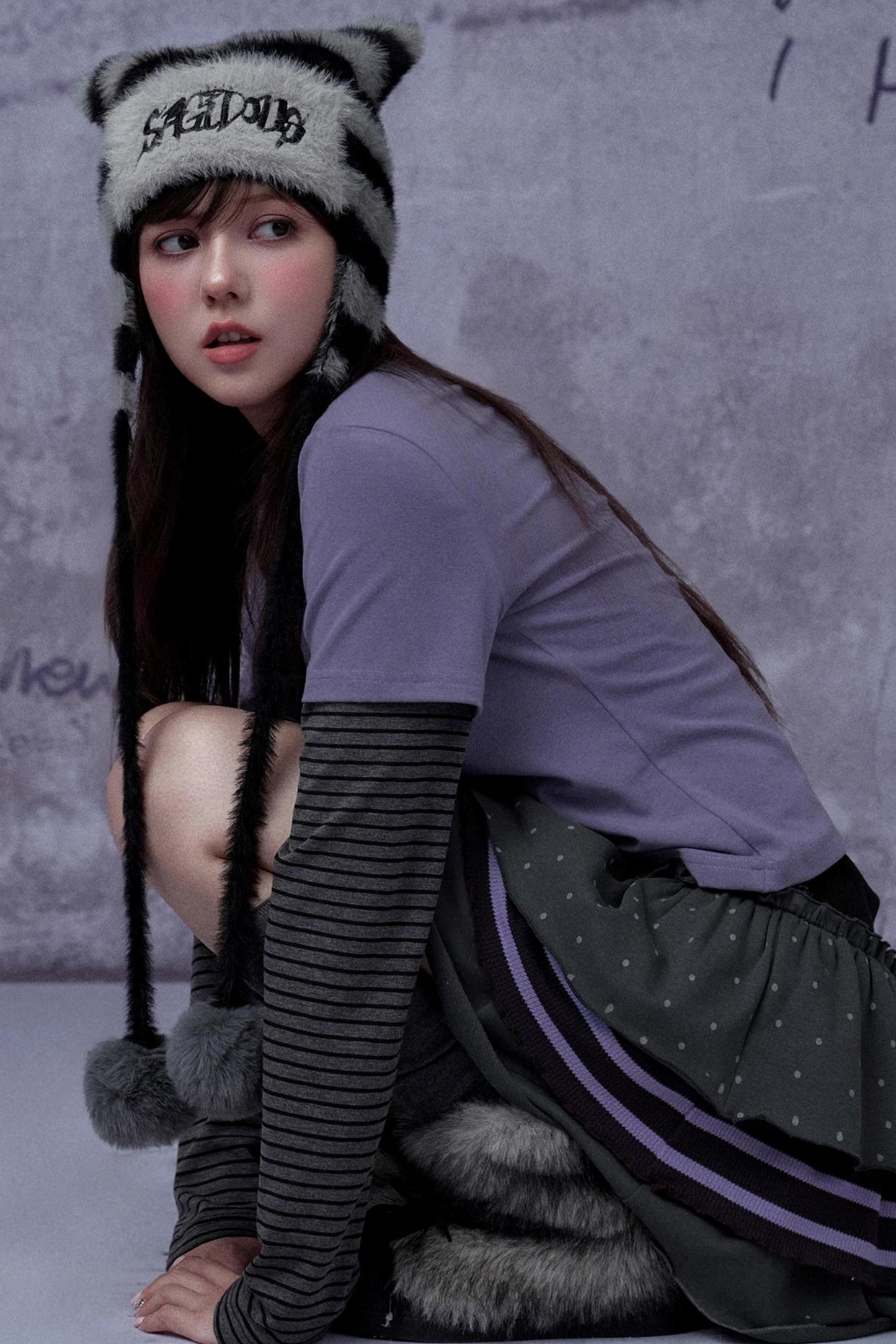 Faux Mink Cat Ear Hat