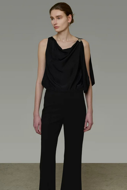 Elegant Black Flared Pants
